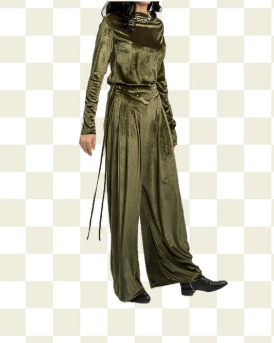 Olive Pants Set