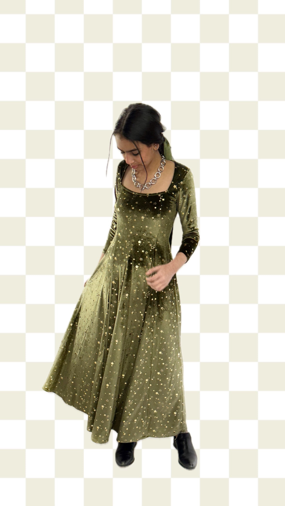 Green Stars Dress